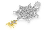 Spider Web Diamond Pendant 14k Solid Gold - 1.00 CTW