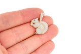 Squirrel Diamond Pendant 14k Solid Gold -1.25 CTW
