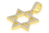 Star Of David Diamond Pendant 14k Solid Gold - 1.9 CTW