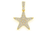 Starfish Diamond Pendant 14k Solid Gold - 0.50 CTW
