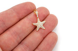 Starfish Diamond Pendant 14k Solid Gold - 0.50 CTW