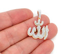Custom Arabic Letter Diamond Pendant 14K Solid Gold - 1.66 CTW