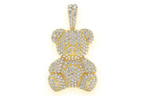 Teddy Bear Diamond Pendant 14k Solid Gold - 6.5 CTW