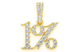 Top 1 Percent Diamond Pendant 14k Solid Gold - 0.30 CTW