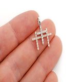 Triple Cross Pendant Moissanite Men's Jewelry- 0.5 CTW