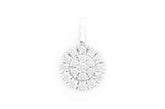 Round Halo Diamond Pendant 14k solid gold - 1.15 CTW