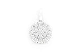 Round Halo Diamond Pendant 14k solid gold - 1.15 CTW