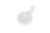 Round Halo Diamond Pendant 14k solid gold - 1.15 CTW