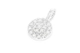 Round Halo Diamond Pendant 14k solid gold - 1.15 CTW