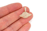 UFO Spaceship Diamond Pendant 14K Solid Gold - 1.30 CTW