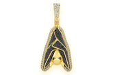 Hanging Bat Diamond Pendant 10k Solid Gold - 1.00 CTW