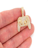 Video Game Controller Diamond Pendant 14k Solid Gold - 3.00 CTW