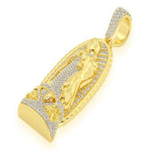 Virgini Of Guadalupe Diamond Pendant 14K Solid Gold - 5.50 CTW