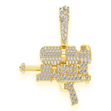 Water Gun Diamond Pendant 14k Solid Gold - 0.80 CTW