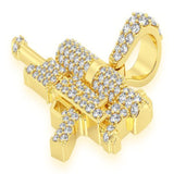 Water Gun Diamond Pendant 14k Solid Gold - 0.80 CTW