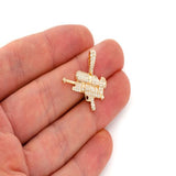 Water Gun Diamond Pendant 14k Solid Gold - 0.80 CTW