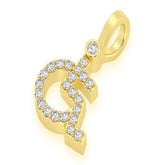 Wheelchair Diamond Pendant 10K Solid Gold - 0.25 CTW