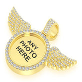Winged Picture Diamond Pendant 14k Solid Gold - 6.33 CTW