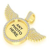 Winged Picture Diamond Pendant 14k Solid Gold - 6.33 CTW