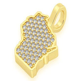 Wisconsin Diamond Pendant 14k Solid Gold - 0.25 CTW