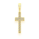 X Design Cross Pendant 14k Solid Gold Diamonds Men's Jewelry - 0.75 CTW