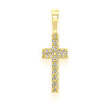 X Design Cross Pendant 14k Solid Gold Diamonds Men's Jewelry - 0.75 CTW