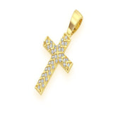 X Design Cross Pendant 14k Solid Gold Diamonds Men's Jewelry - 0.75 CTW