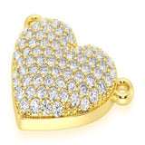 Bubbly Heart Diamond Pendant 14k Solid Gold - 0.25 CTW