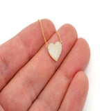 Bubbly Heart Diamond Pendant 14k Solid Gold - 0.25 CTW