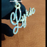 VVS Diamond Letter Pendant 14K solid gold - 1.26 CTW