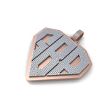 Mens Custom Diamond Pendants 925 Silver GBP Logo -14.03 CTW