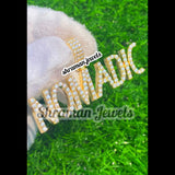 Custom 10K Nomadic icy Letter Diamond Pendant - 2.99 CTW