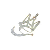 Men's Personalized Diamond Letter Necklace Birthday Charm - 9.35 CTW