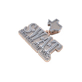 Bold Letter Pendant 14K solid Gold VVS Moissanite - 6.43 CTW