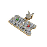 Custom Name Playboy Diamond Pendant VVS Moissanite Gold Bling - 6.07 CTW