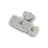 Diamond Pit Bull Pendant 14K solid Gold - 23.70 CTW