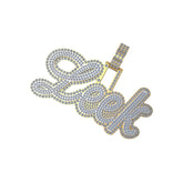 Custom Gold Letter Pendants Men's Icy Hip Hop Charm - 8.16 CTW