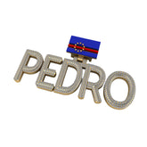 Diamond Name Pendant “Pedro” in 10K solid Gold – 7.56 CTW