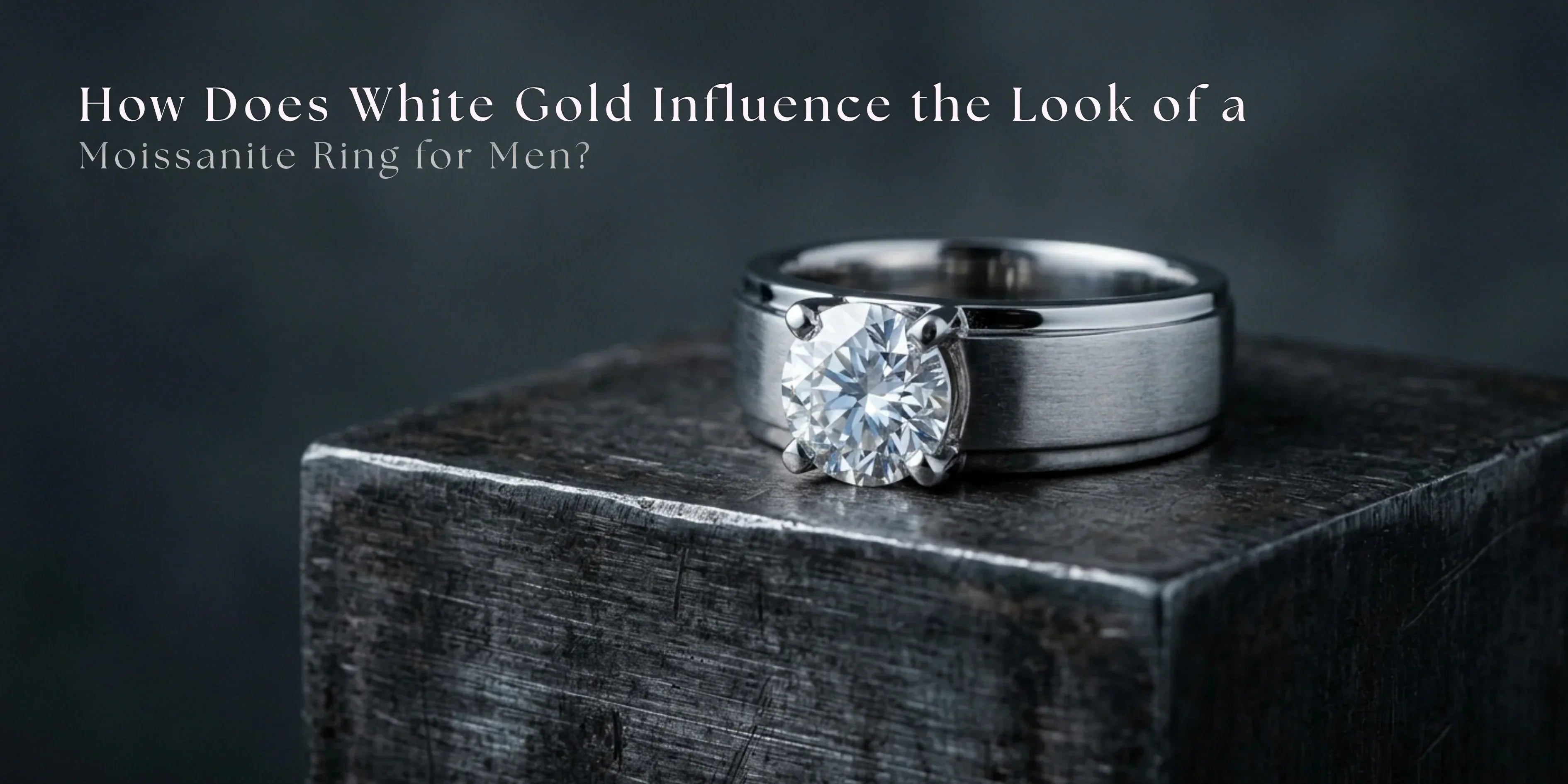 White Gold moissanite ring