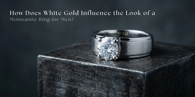 White Gold moissanite ring