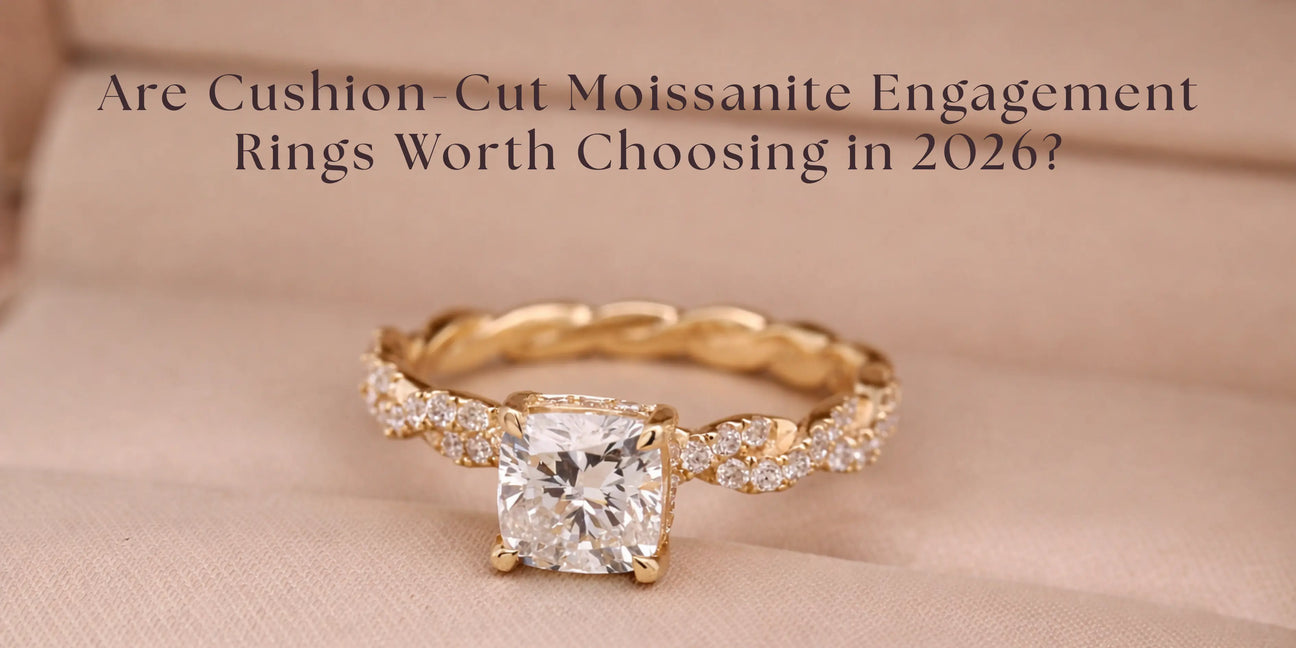  Cushion-Cut Moissanite Engagement Rings 