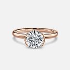 1.5ct Bezel-Set Center Round Diamond Ring