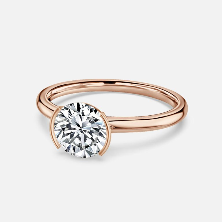1.5ct Bezel-Set Center Round Diamond Ring