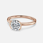 1.5ct Bezel-Set Center Round Diamond Ring