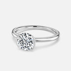 1.5ct Bezel-Set Center Round Diamond Ring