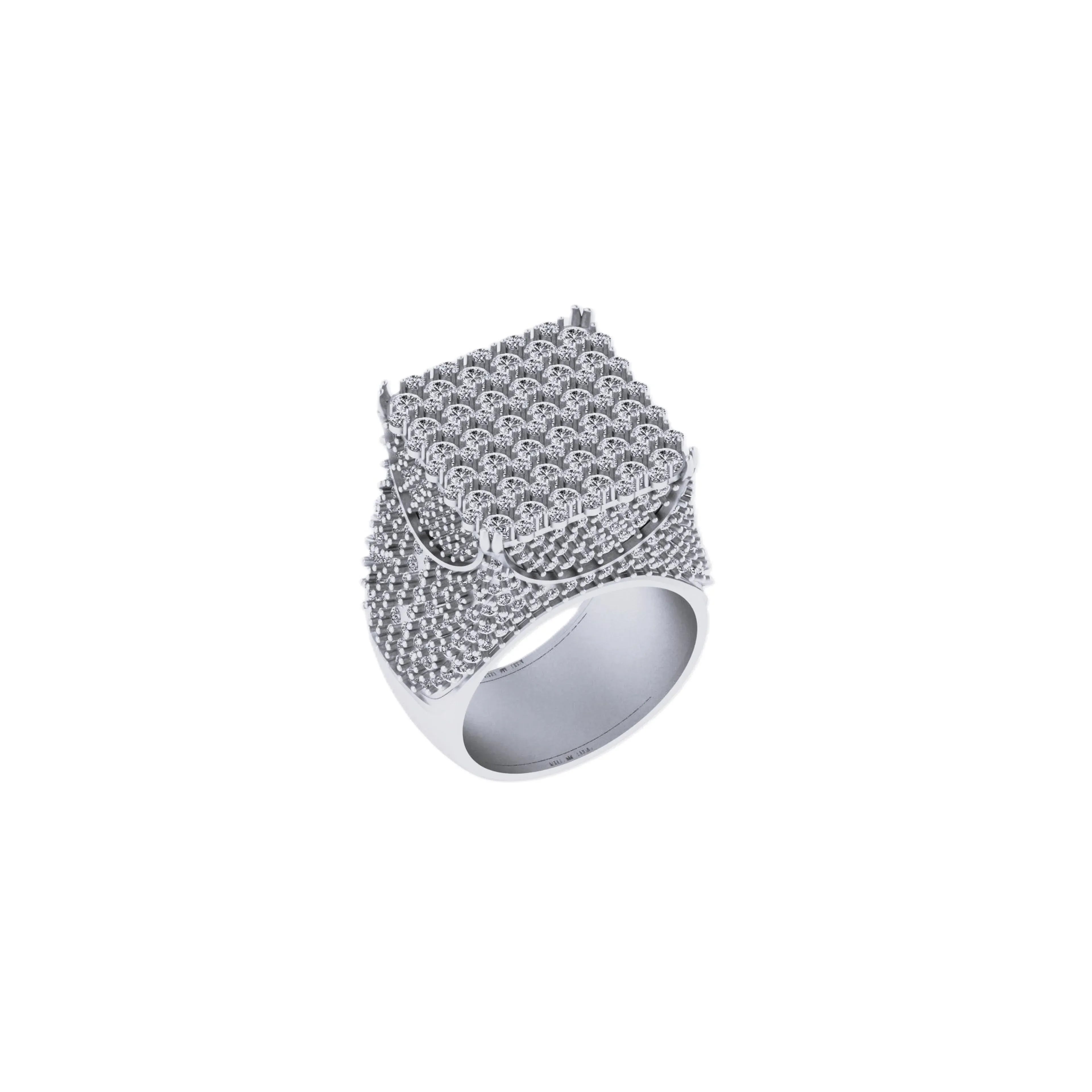 Men’s 10k Solid Gold Diamond  Ring - 6.81 CTW