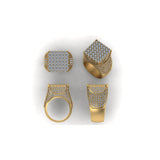 Men's 10K Solid Gold VVS Natural Statement Ring