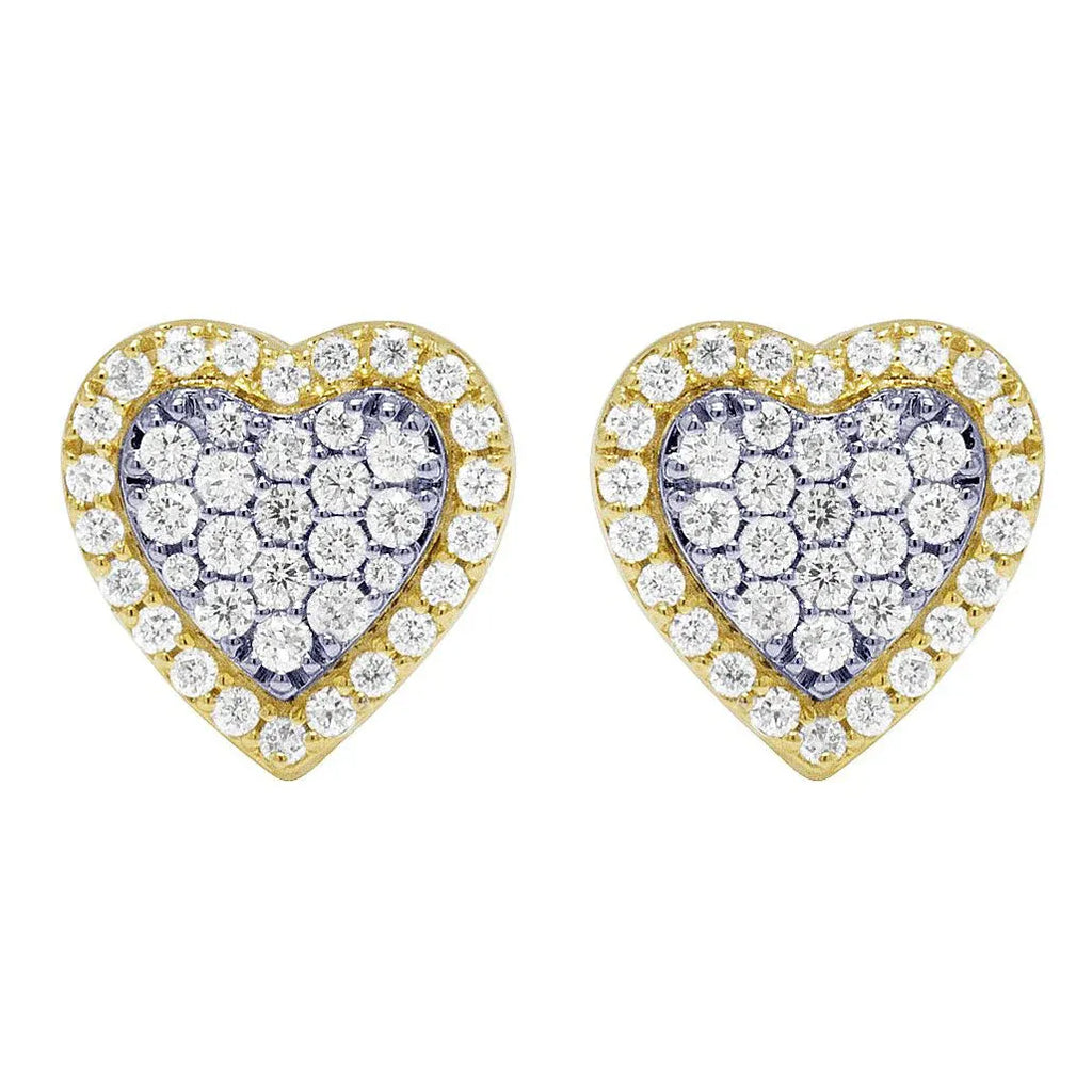 Round Diamond Heart Earrings – 3.5 CTW