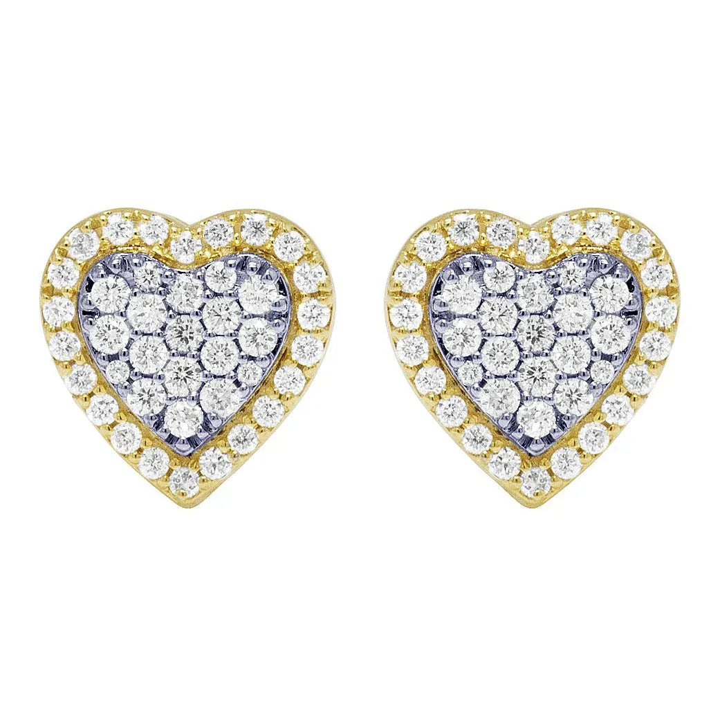 Round Diamond Heart Earrings – 3.5 CTW