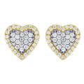 Round Diamond Heart Earrings – 3.5 CTW